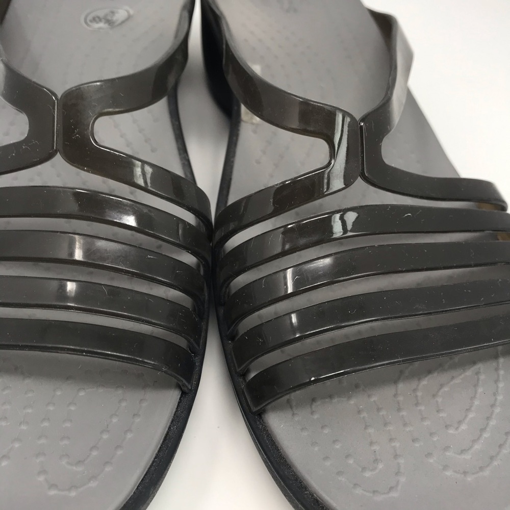 Crocs Isabella Mini Wedge Sandal Black/Smoke - Picture 4 of 8